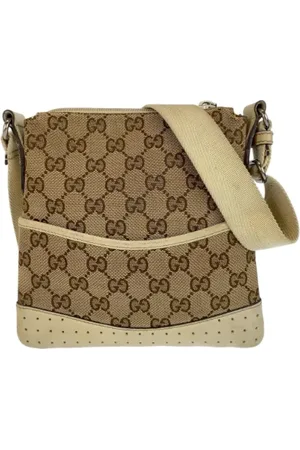 Gucci Pre-owned, Dame, , ONE SIZE, Uld, Pre-owned Canvas crossbody-tasker