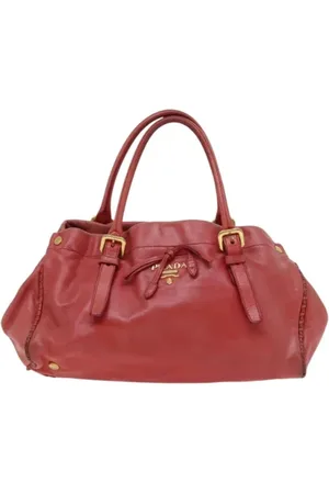 Prada Pre-owned, Dame, Rød, ONE SIZE, Uld, Pre-owned Laeder hndtasker