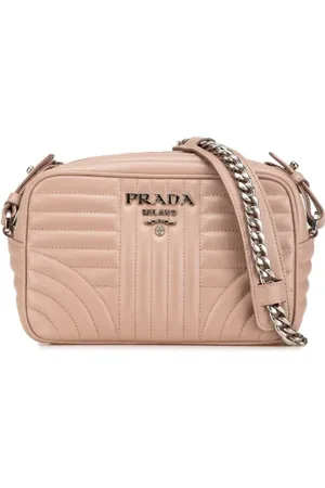 Prada Pre-owned, Dame, Lyserød, ONE SIZE, Uld, Pre-owned Laeder crossbody-tasker