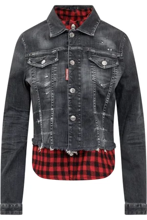 Dsquared2 Jakke, Dame, Sort, S, Denim, Ternet Skjortejakke