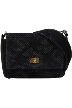 CHANEL Pre-owned, Dame, Sort, ONE SIZE, Uld, Pre-owned Laeder crossbody-tasker
