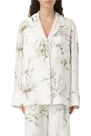 Erdem Bluser & Skjorter, Dame, Hvid, S, Elegant Blomstret Button-Up Skjorte