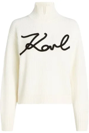 Karl Lagerfeld Strik, Dame, Hvid, XS, Pull H24