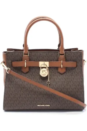 Michael Kors Pre-owned, Dame, Brun, ONE SIZE, Uld, Pre-owned Laeder hndtasker