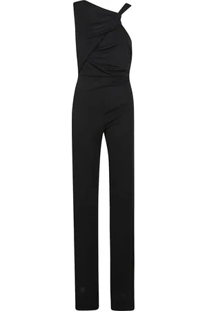 Andamane Jumpsuits & Playsuits, Dame, Sort, 2XS, Sort Asymmetrisk Halsudsnit Overall