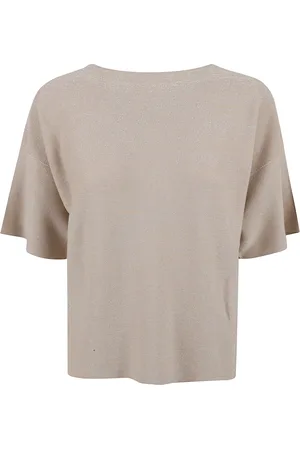 Fabiana Filippi Strik, Dame, , XS, Elegante Sand Skjorter til Kvinder