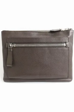 Tom Ford Pre-owned, Dame, Brun, ONE SIZE, Læder, Pre-owned Laeder clutches