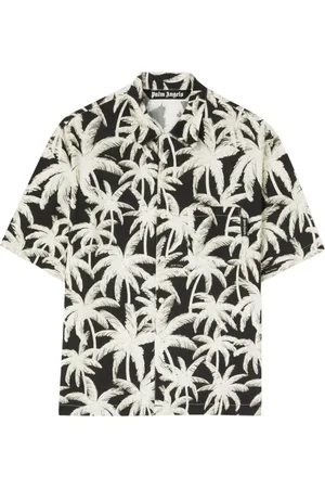 Palm Angels Skjorte, Herre, Flerfarvet, S, Floral Print Logo Shirt