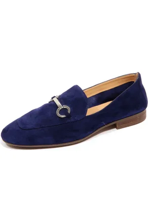 Unisa Sko, Dame, Blå, 35 EU, Uld, Vintage ruskind loafer sko Durito-19-Ks