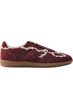 ALOHAS Sko, Dame, Rød, 43 EU, Læder, Tb.490 Hæklet Bourgogne Læder Sneakers