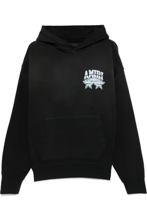 AMIRI Sweathshirts & Hoodies, Herre, Sort, M, Sort Sweatshirt med Lomme og Logo