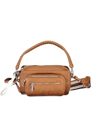 Desigual Taske, Dame, Brun, ONE SIZE, Uld, Brun Skuldertaske med Aftagelige Stropper