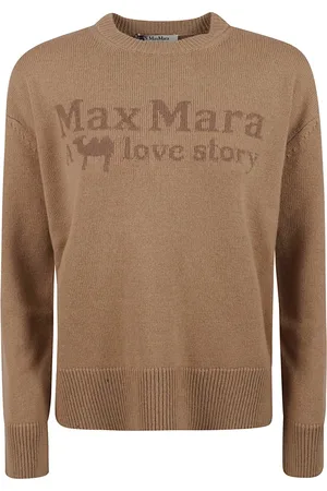 Max Mara Strik, Dame, Brun, XS, Uld, Brun Sweater Veronca