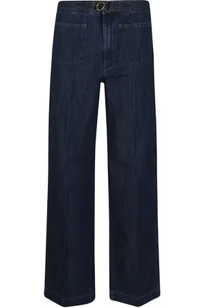 Ralph Lauren Jeans, Dame, Blå, W28, Denim, Blå Denim Wide Leg Jeans