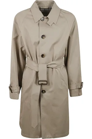 Burberry Frakke, Herre, Brun, L, Uld, Stilfuldt regntøj frakker