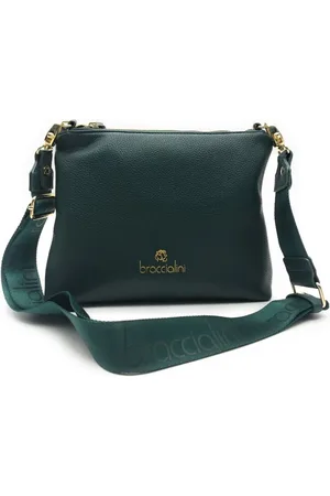 Braccialini Taske, Dame, Grøn, ONE SIZE, Uld, Alsindig Lynlås Lukning Crossbody Taske