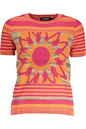 Desigual Strik, Dame, , L, Kvinders Top Kortærmet Rund Hals