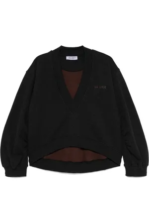 The Attico Sweathshirts & Hoodies, Dame, Sort, XS, Bomuld, Sort Brun Sweater Dametøj
