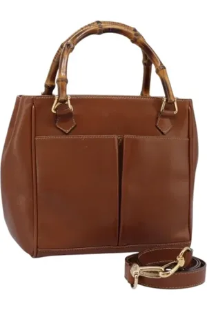 Gucci Pre-owned, Dame, Brun, ONE SIZE, Uld, Pre-owned Laeder hndtasker