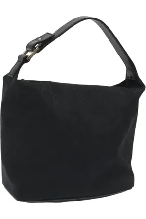 Gucci Pre-owned, Dame, Sort, ONE SIZE, Uld, Pre-owned canvas håndtasker