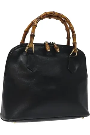 Gucci Pre-owned, Dame, Sort, ONE SIZE, Tyl, Pre-owned Laeder hndtasker