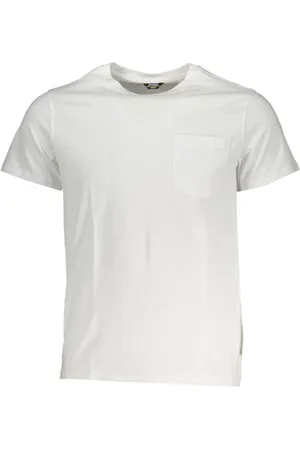 K-Way Top, Herre, Hvid, S, Bomuld, Elegant hvid bomuldst-shirt med lommedetalje
