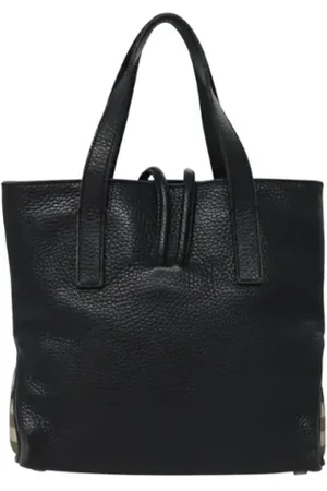Burberry Pre-owned, Dame, Sort, ONE SIZE, Tyl, Pre-owned Laeder hndtasker