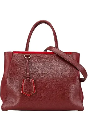 Fendi Pre-owned, Dame, Rød, ONE SIZE, Uld, Pre-owned Laeder hndtasker