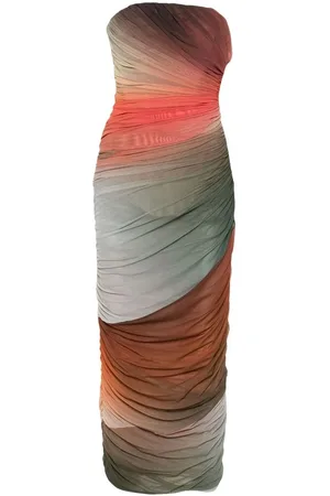 The Attico Kjole, Dame, Flerfarvet, S, Gradient Mesh Kjole