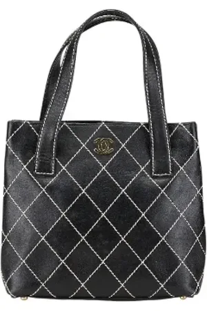 CHANEL Pre-owned, Dame, Sort, ONE SIZE, Tyl, Pre-owned Laeder totes