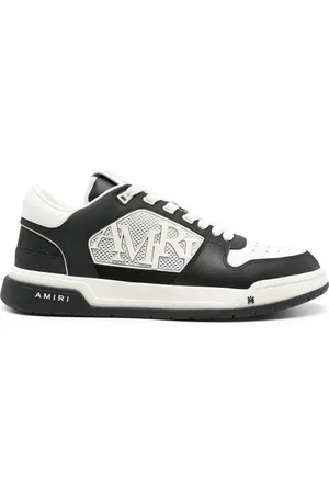 AMIRI Sko, Herre, Sort, 40 EU, Sort Snøresneaker med Logo Detaljer