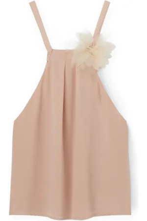 Motivi Top, Dame, Lyserød, XS, Chiffon, Top Halterneck med chiffonblomst