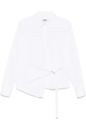 Msgm Bluser & Skjorter, Dame, Hvid, XS, Bomuld, Afslappet Bomuldsskjorte til Mænd