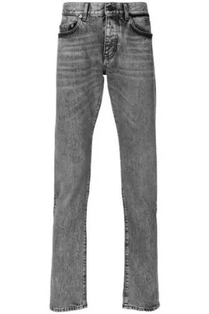 Saint Laurent Jeans, Herre, Grå, W30, Denim, Almindelige Vaskede Denim Jeans