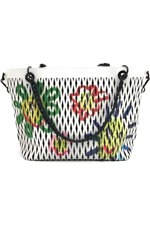Desigual Taske, Dame, Flerfarvet, ONE SIZE, Uld, Shopping taske med geometrisk mønster og sprayeffekt