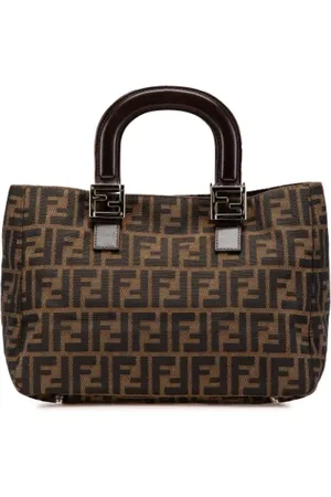 Fendi Pre-owned, Dame, Brun, ONE SIZE, Tyl, Pre-owned Canvas totes