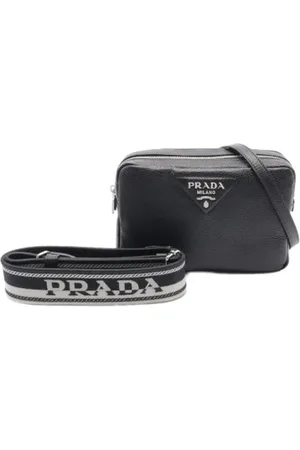 Prada Pre-owned, Dame, Sort, ONE SIZE, Uld, Pre-owned Laeder crossbody-tasker