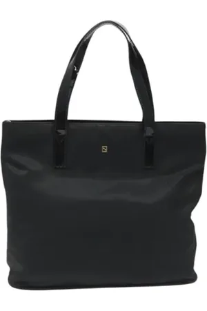Fendi Pre-owned, Dame, Sort, ONE SIZE, Nylon, Pre-owned nylon hndtasker