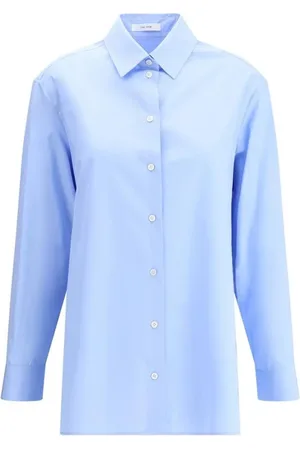 The Row Bluser & Skjorter, Dame, Blå, M, Bomuld, Klassisk Bomuld Poplin Skjorte