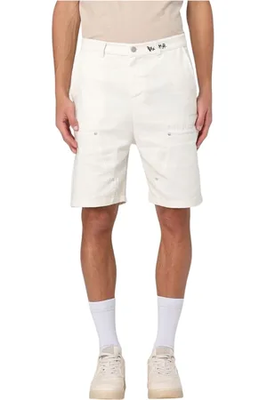 DISCLAIMER Shorts, Herre, Hvid, M, Bomuld, Sorte Cargo Shorts med Lommer