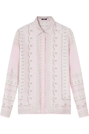 VERSACE Bluser & Skjorter, Dame, Lyserød, S, Silke Skjorte