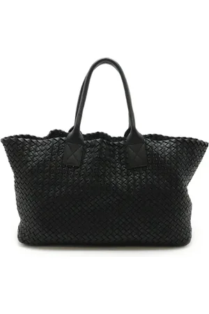 Bottega Veneta Pre-owned, Dame, Sort, ONE SIZE, Tyl, Pre-owned Laeder totes