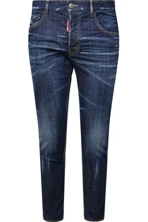Dsquared2 Jeans, Herre, Blå, L, Denim, Blå Denim Shorts med Ødelagte Detaljer