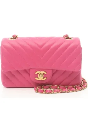 CHANEL Pre-owned, Dame, Lyserød, ONE SIZE, Uld, Pre-owned Laeder crossbody-tasker