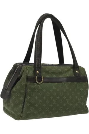 LOUIS VUITTON Pre-owned, Dame, Grøn, ONE SIZE, Uld, Pre-owned canvas håndtasker