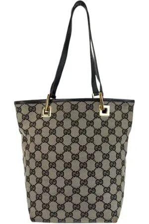 Gucci Pre-owned, Dame, Grå, ONE SIZE, Uld, Pre-owned Canvas gucci-tasker