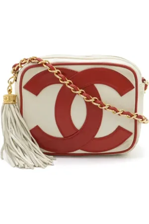 CHANEL Pre-owned, Dame, Rød, ONE SIZE, Uld, Pre-owned Laeder crossbody-tasker