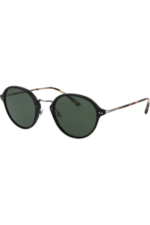 Giorgio Armani Tilbehør, Herre, Sort, 51 MM, Sorte firkantede solbriller til mænd