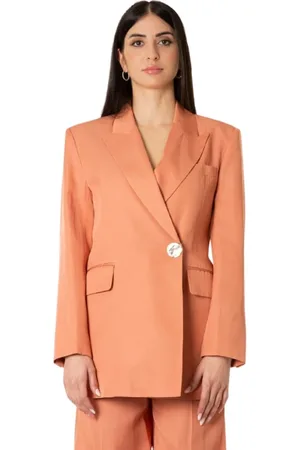 Isabelle Blanche Jakke, Dame, , M, Bomuld, Oversized Dobbeltbrystet Blazer Macaroon
