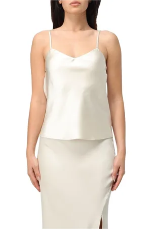 Patrizia Pepe Top, Dame, , S, Elegant Knappet Skjorte i Elfenben